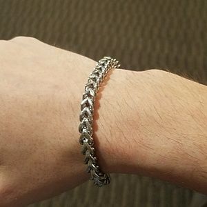 NEW! Men's Silver Chain Link Bracelet